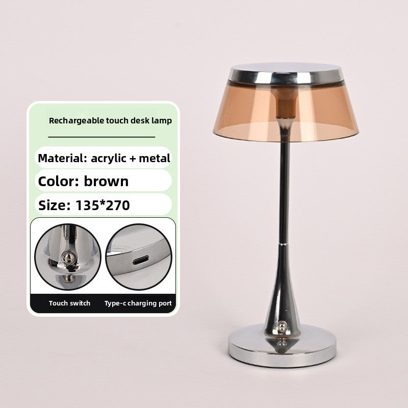 Acrylic Transparent Table Lamp – Modern Clear Desk Light for Bedroom & Living Room