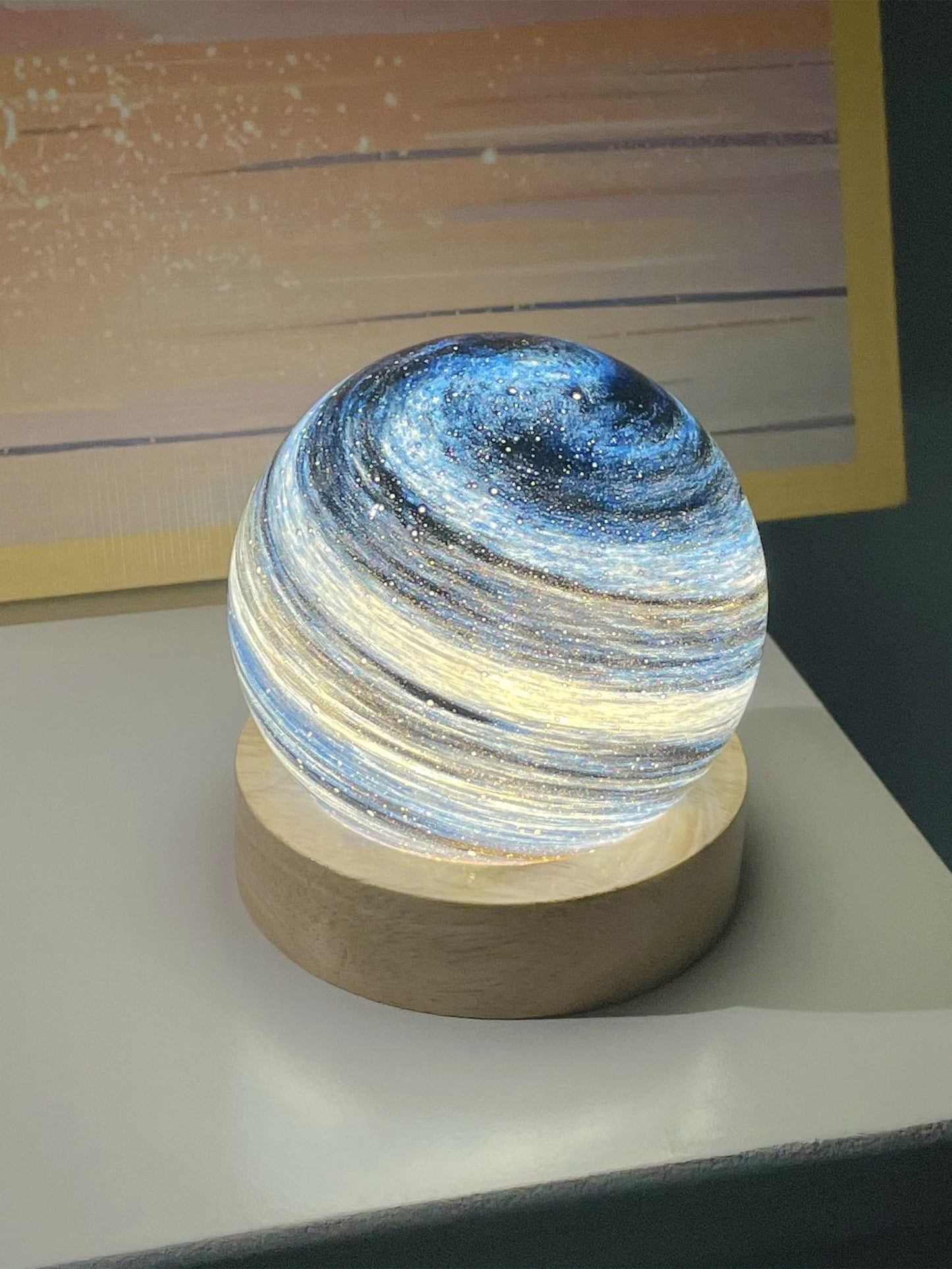Planetary Galaxy Night Light – LED Space Projector Lamp for Bedroom
