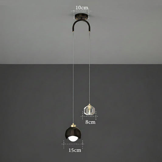 Modern Design Crystal Lampshade Bedside Pendant Lights – Luxury LED Lights for Bedroom & Living Room