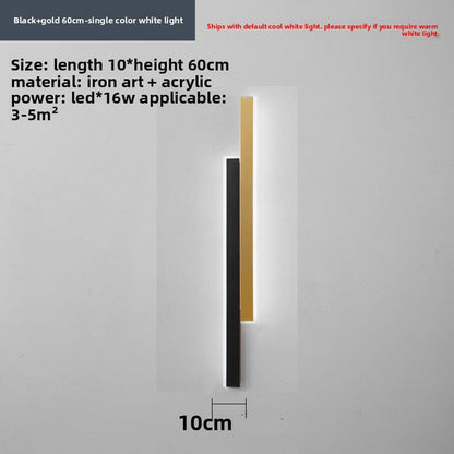 Slim Strip LED Wall Light – Minimalist Indoor Wall Sconce for Bedroom & Living Room