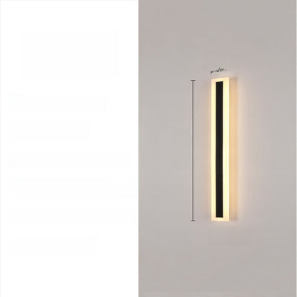 Acrylic Shell LED Strip Wall Light – Modern Waterproof Linear Wall Sconce for Outdoor Courtyards & Gardens