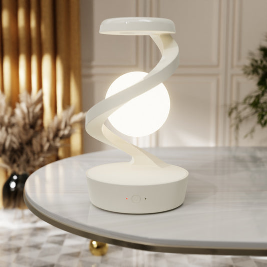 Rotating Spiral LED Night Light – Floating Gyroscope Ambient Lamp for Bedroom
