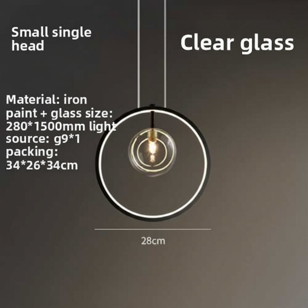 Nordic Iron Bubble Chandelier – Modern Glass Ball Cluster Ceiling Light