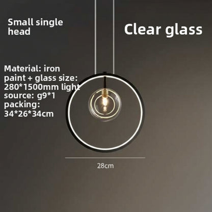 Nordic Iron Bubble Chandelier – Modern Glass Ball Cluster Ceiling Light