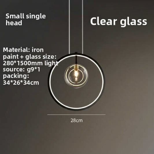 Nordic Iron Bubble Chandelier – Modern Glass Ball Cluster Ceiling Light