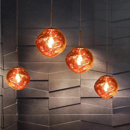 Tom Dixon Melt Lava-Like Design Pendant Light – Modern Multi-Globe Pendant Light for Dining Room & Living Room