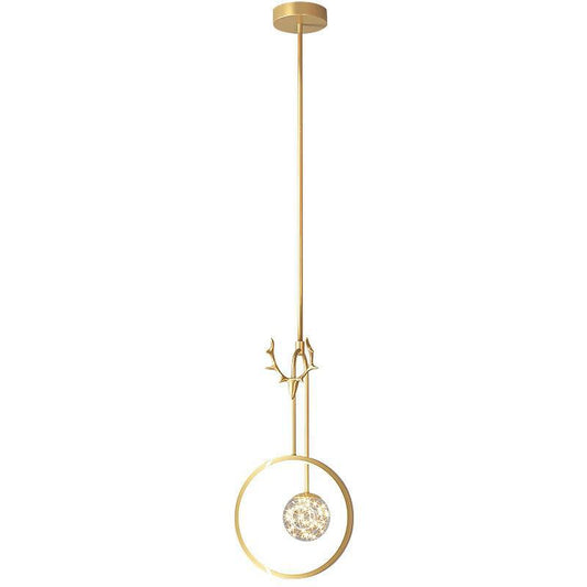 Antler Branch Chandelier – Rustic Starry Sky Pendant Light for Bedroom & Living Room