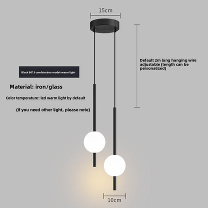 Minimalist Globe Pendant Light – Frosted Glass Ball Hanging Lamp for Living Room