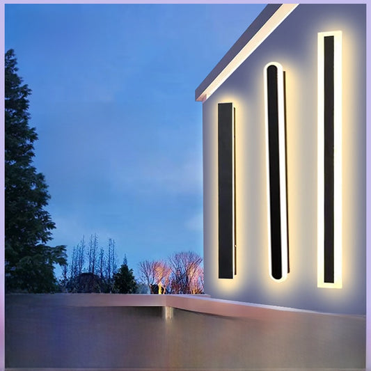 Acrylic Shell LED Strip Wall Light – Modern Waterproof Linear Wall Sconce for Outdoor Courtyards & Gardens