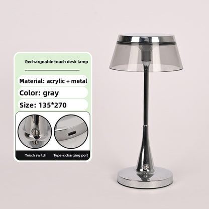 Acrylic Transparent Table Lamp – Modern Clear Desk Light for Bedroom & Living Room
