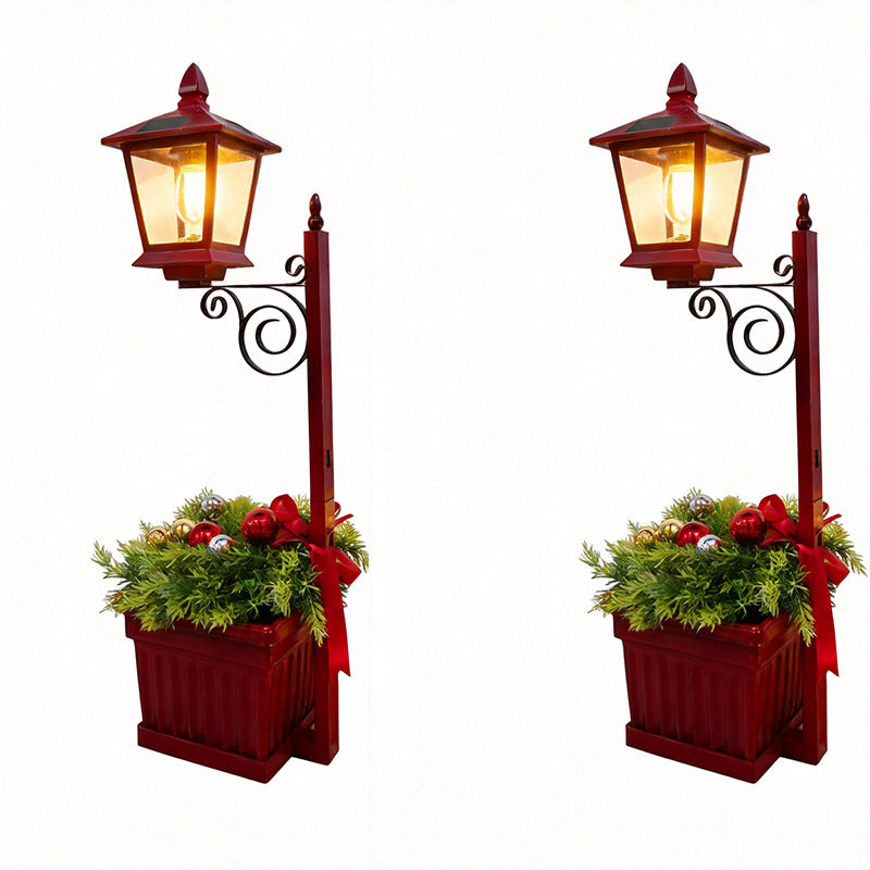 Solar Powered Flower Pot Decorative Light