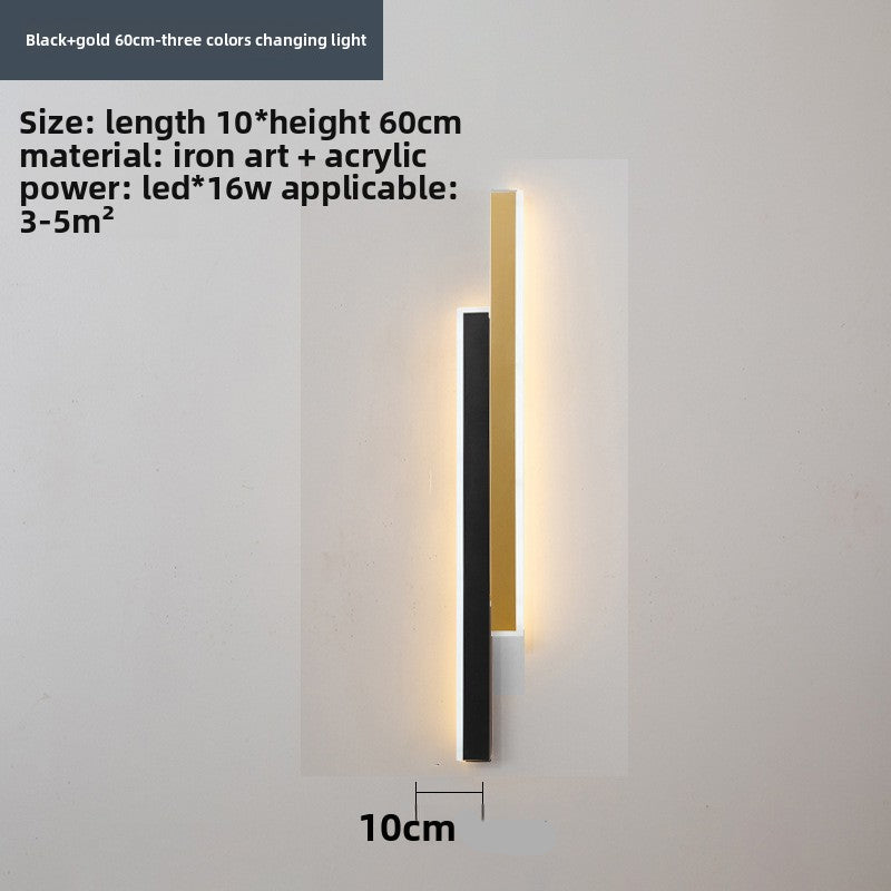 Slim Strip LED Wall Light – Minimalist Indoor Wall Sconce for Bedroom & Living Room