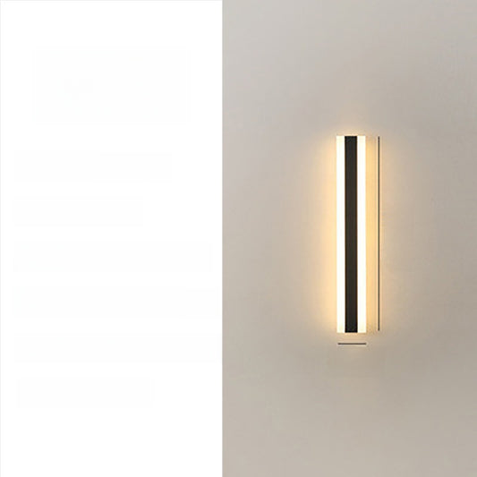 Acrylic Shell LED Strip Wall Light – Modern Waterproof Linear Wall Sconce for Outdoor Courtyards & Gardens