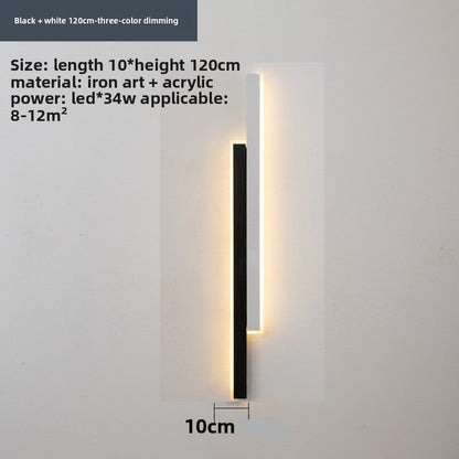 Slim Strip LED Wall Light – Minimalist Indoor Wall Sconce for Bedroom & Living Room