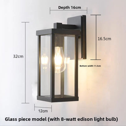 Matte Black Industrial Cage Outdoor Wall Light – IP45 Waterproof Exterior Wall Lamp
