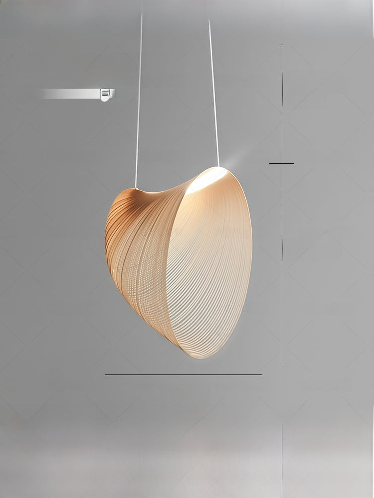 Layered Rattan Pendant Light – Boho Sculptural Woven Hanging Lamp for Living Room