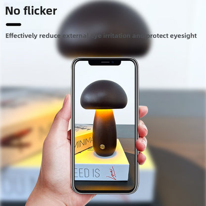 Oslo Mushroom Table Lamp – Retro Scandinavian LED Bedside Lamp for Bedroom