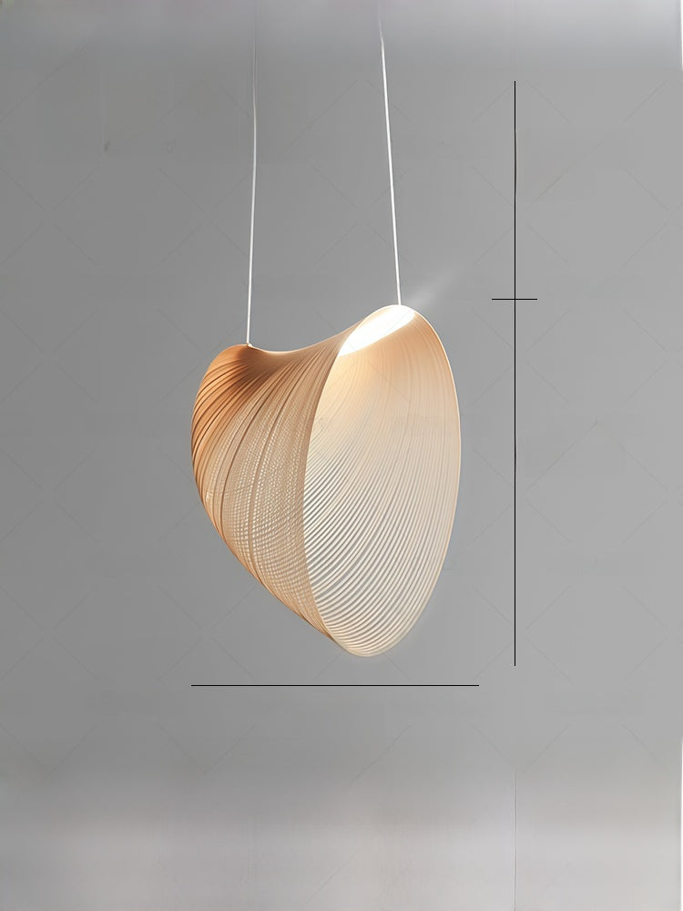 Layered Rattan Pendant Light – Boho Sculptural Woven Hanging Lamp for Living Room