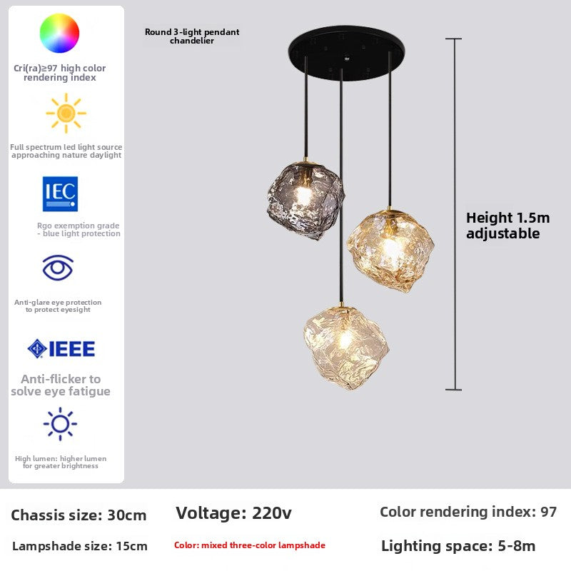 Nordic Lava Abstract Chandelier – Modern Sculptural Ceiling Light for Living Room