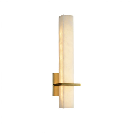 Marble Linear Wall Sconce – Modern Stone Wall Light for Bedroom & Dining Room