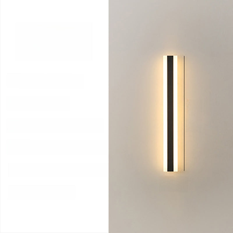 Acrylic Shell LED Strip Wall Light – Modern Waterproof Linear Wall Sconce for Outdoor Courtyards & Gardens