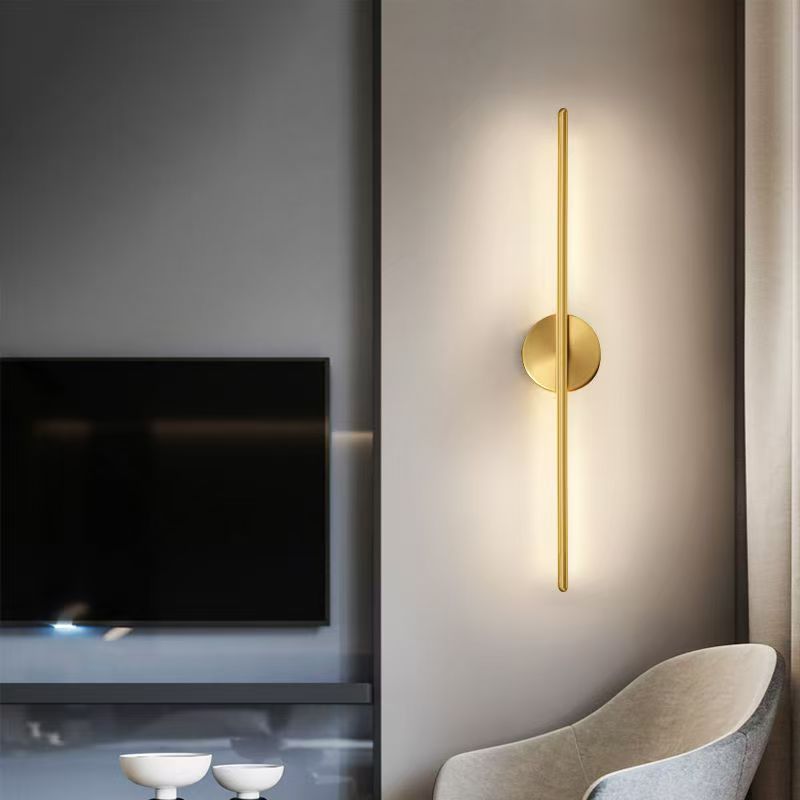 Nordic Linear Wall Light – Scandinavian Style Indoor Wall Lamp for Bedroom