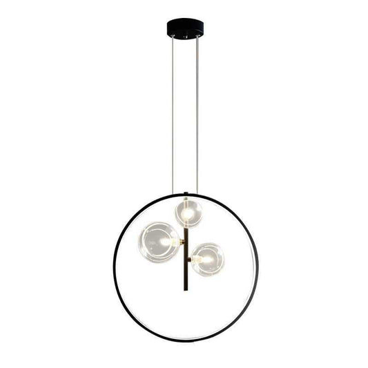 Nordic Iron Bubble Chandelier – Modern Glass Ball Cluster Ceiling Light