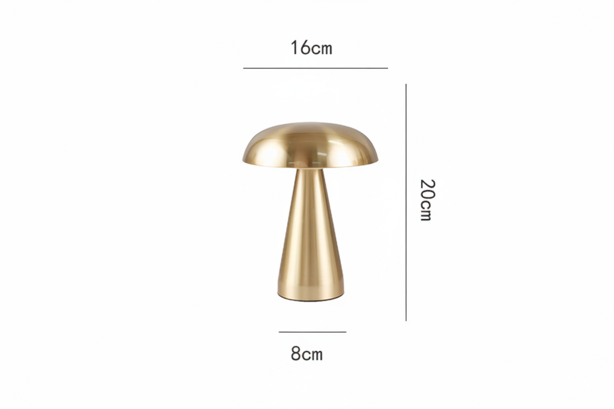 Mushroom Touch Table Lamp – Danish Minimalist LED Bedside Lamp with Dimmer