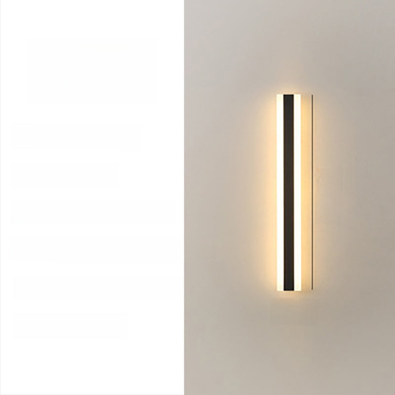 Acrylic Shell LED Strip Wall Light – Modern Waterproof Linear Wall Sconce for Outdoor Courtyards & Gardens