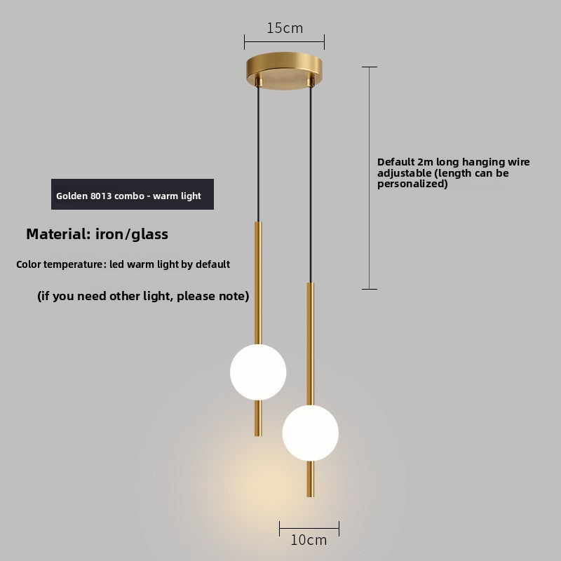 Minimalist Globe Pendant Light – Frosted Glass Ball Hanging Lamp for Living Room
