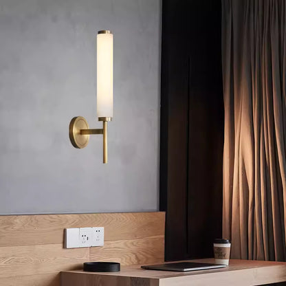 Vintage Nordic Natural Alabaster Wall Lamp – Stone Wall Sconce for Living Room