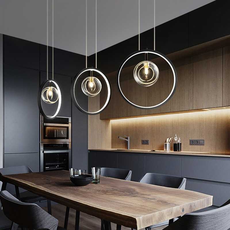 Nordic Iron Bubble Chandelier – Modern Glass Ball Cluster Ceiling Light