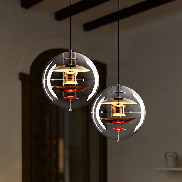 Retro Mid-Century Globe Pendant Light