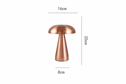 Mushroom Touch Table Lamp – Danish Minimalist LED Bedside Lamp with Dimmer