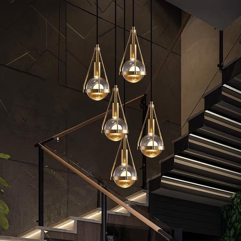 Nordic Crystal Pendant Light – Scandinavian Hanging Lamp for Dining Room