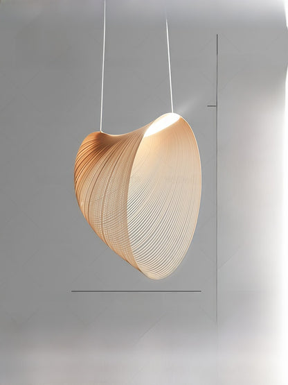 Layered Rattan Pendant Light – Boho Sculptural Woven Hanging Lamp for Living Room