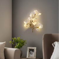 Ginkgo Leaf Wall Sconce – Minimalist Decorative Indoor Wall Light for Living Room