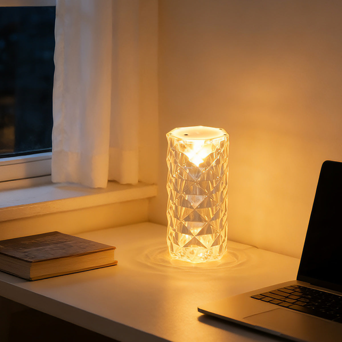 Rose Petal LED Night Light – Decorative Floral Ambient Lamp for Dining Table