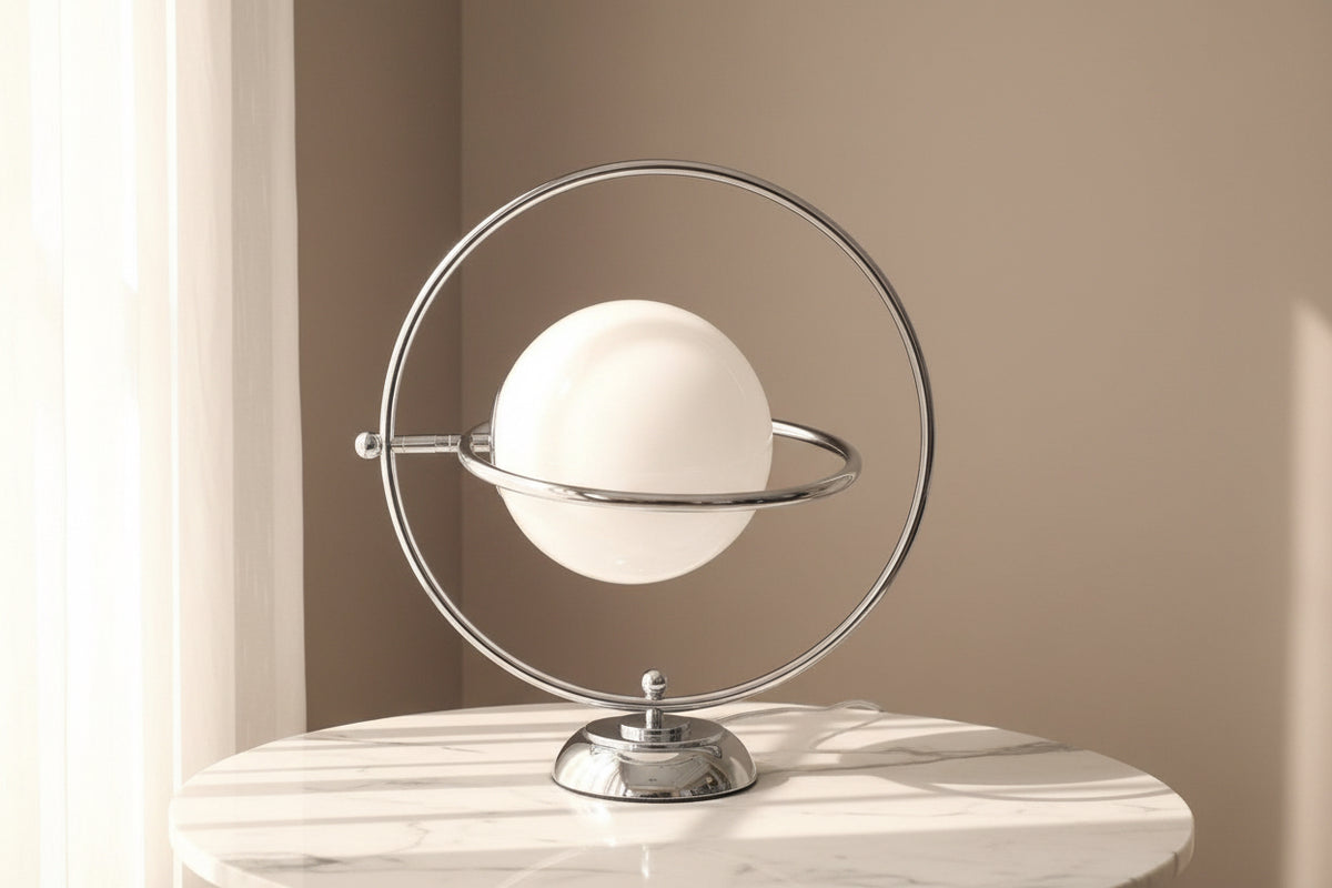 Rotating Moon Table Lamp – Vintage Celestial Decorative Lamp for Bedroom & Office