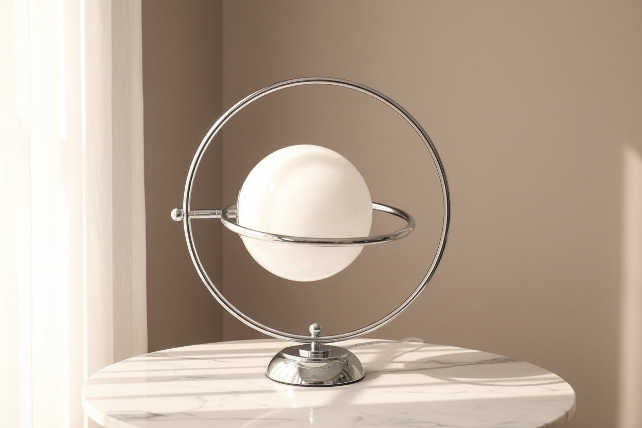 Rotating Moon Table Lamp – Vintage Celestial Decorative Lamp for Bedroom & Office