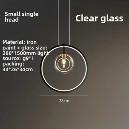 Nordic Iron Bubble Chandelier – Modern Glass Ball Cluster Ceiling Light