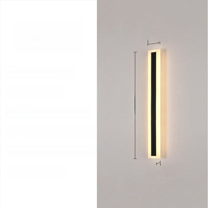 Acrylic Shell LED Strip Wall Light – Modern Waterproof Linear Wall Sconce for Outdoor Courtyards & Gardens
