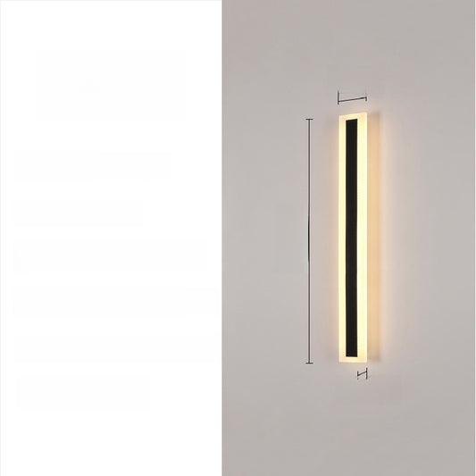 Acrylic Shell LED Strip Wall Light – Modern Waterproof Linear Wall Sconce for Outdoor Courtyards & Gardens