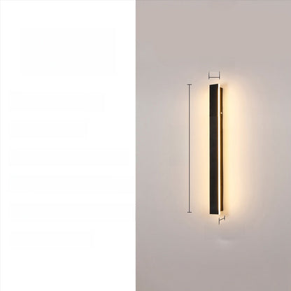 Acrylic Shell LED Strip Wall Light – Modern Waterproof Linear Wall Sconce for Outdoor Courtyards & Gardens