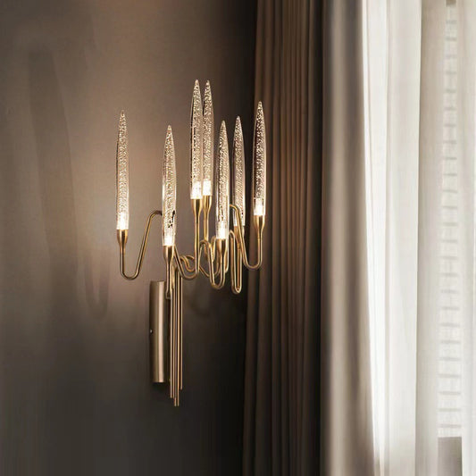 Crystal Candle Wall Sconce – Modern Decorative Wall Light for Living Room
