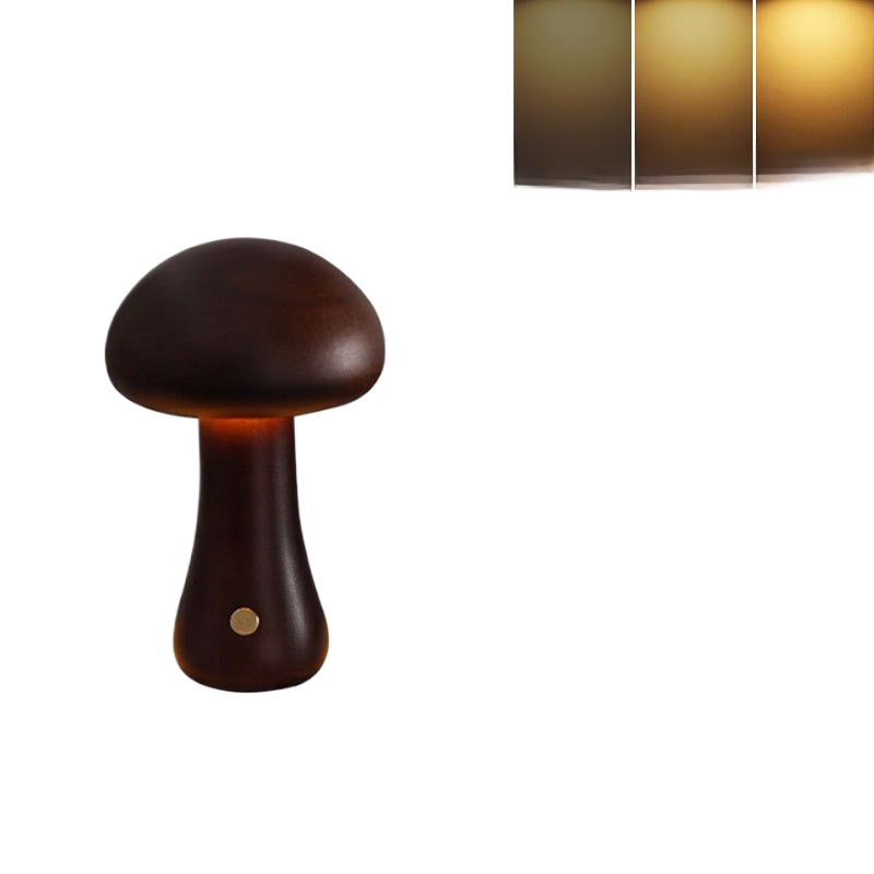 Oslo Mushroom Table Lamp – Retro Scandinavian LED Bedside Lamp for Bedroom