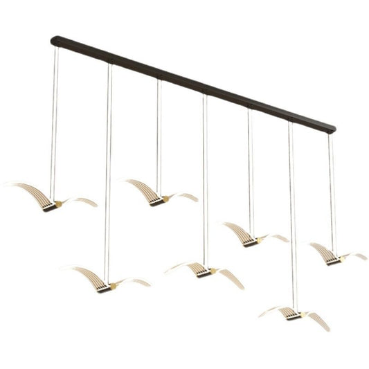 Modern Nordic Seagull Design Acrylic LED Pendant Light – Minimalist Hanging Ceiling Light for Dining Room & Kitchen