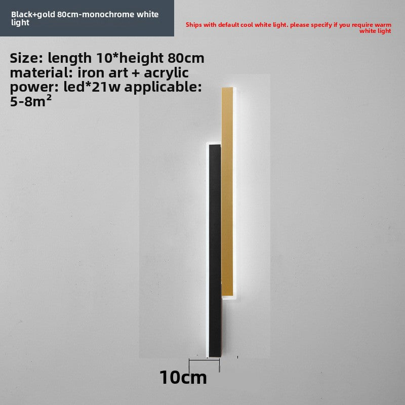 Slim Strip LED Wall Light – Minimalist Indoor Wall Sconce for Bedroom & Living Room