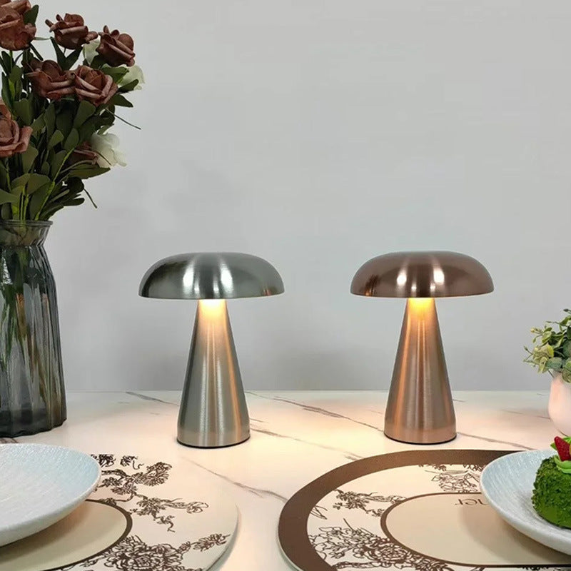 Mushroom Touch Table Lamp – Danish Minimalist LED Bedside Lamp with Dimmer