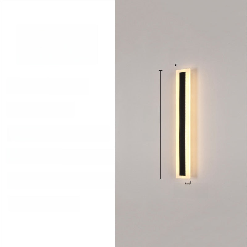 Acrylic Shell LED Strip Wall Light – Modern Waterproof Linear Wall Sconce for Outdoor Courtyards & Gardens